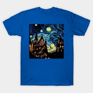 Starry Night Wizarding School Van Gogh T-Shirt